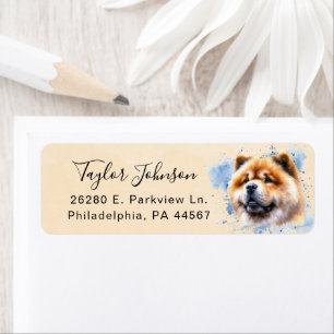 Chow Chow Hund Rücksende-Adressetikett