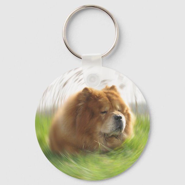 Chow-Chow Hund Schlüsselanhänger (Vorderseite)