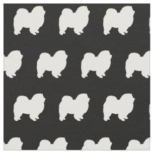 Chow Chow Hund Silhouette Haustier Stoff