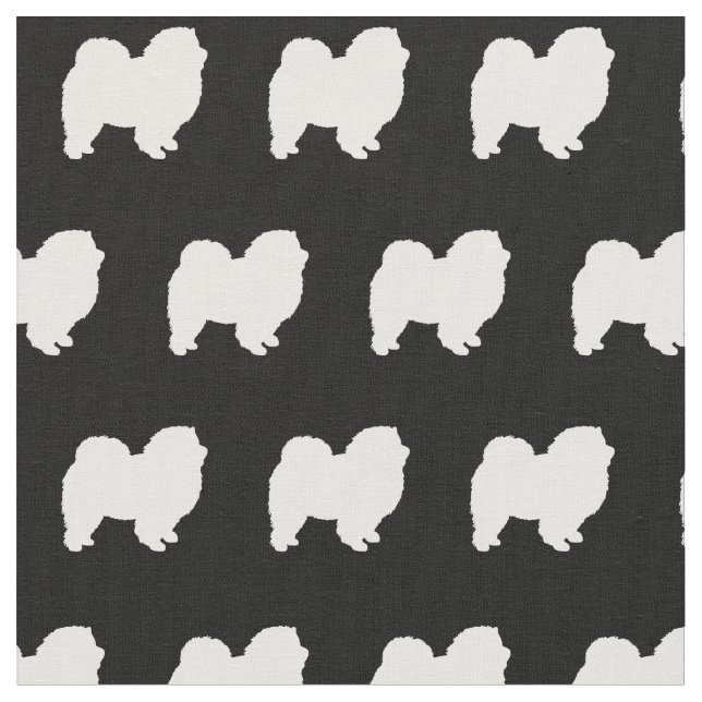 Chow Chow Hund Silhouette Haustier Stoff (Nahaufnahme)
