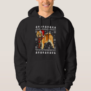 Chow Chow Hund Weihnachtsmannmütze Weihnachten Wei Hoodie