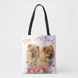 Chow Chow Hundefrau Blumenmuster