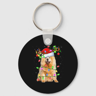 Chow Chow Hundeliebhaber Xmas Beleuchtung Santa Ch Schlüsselanhänger