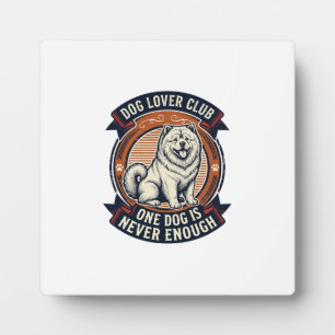 Chow Chow Hundeshirt Ein Hund ist nie genug Retro  Fotoplatte