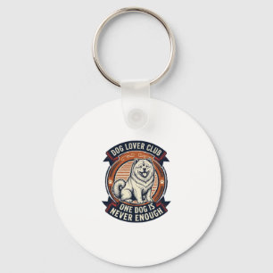 Chow Chow Hundeshirt Ein Hund ist nie genug Retro Schlüsselanhänger