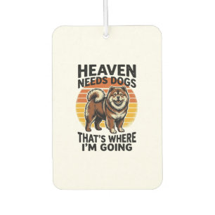 Chow Chow Hundeshirt Himmel Tribut Vintage Gravur Autolufterfrischer