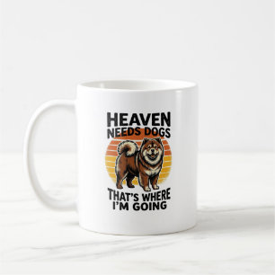 Chow Chow Hundeshirt Himmel Tribut Vintage Gravur Kaffeetasse