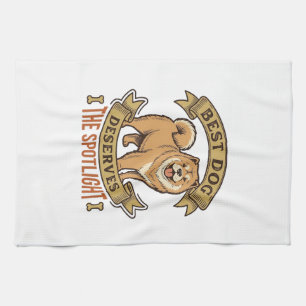 Chow Chow Hundeshirt Vintage Gravur Lustiges Haust Geschirrtuch