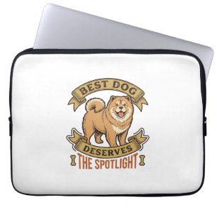 Chow Chow Hundeshirt Vintage Gravur Lustiges Haust Laptopschutzhülle
