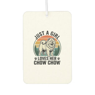 Chow Chow Hundeshirt Vintage Mädchen Hunde Liebhab Autolufterfrischer