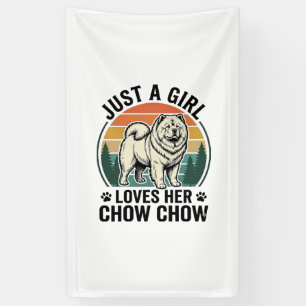 Chow Chow Hundeshirt Vintage Mädchen Hunde Liebhab Banner