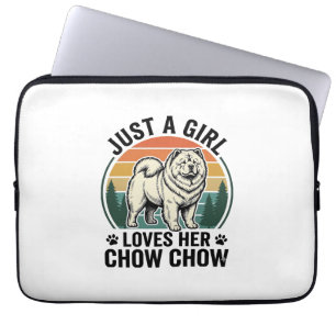Chow Chow Hundeshirt Vintage Mädchen Hunde Liebhab Laptopschutzhülle