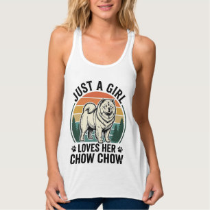 Chow Chow Hundeshirt Vintage Mädchen Hunde Liebhab Tank Top