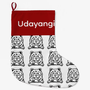 Chow Chow Hundsocken Maßgeschneiderte Hundesocken Großer Weihnachtsstrumpf