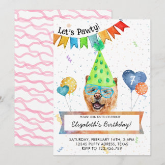 Chow Chow Lasse Pawty Hund Einladung zum Geburtsta