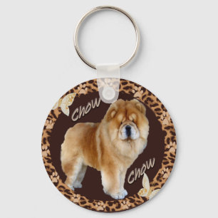 Chow Chow Leopard mit Pawprint Schlüsselanhänger