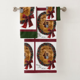 Chow Chow Lovers Weihnachten Badhandtuch Set
