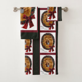 Chow Chow Lovers Weihnachten Badhandtuch Set