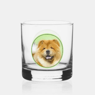 Chow Chow Malerei - Süße originelle Hundekunst Whiskyglas