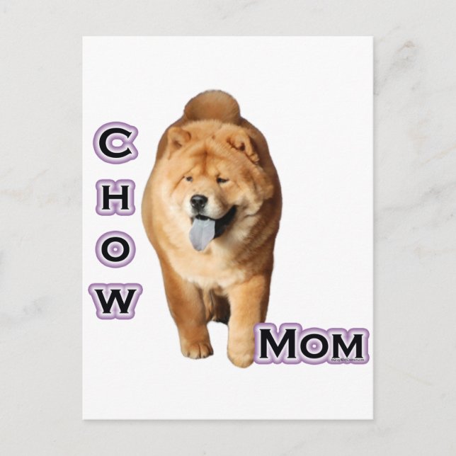 Chow Chow-Mama 4 Postkarte (Vorderseite)