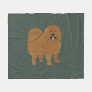 Chow Chow Medium Fleece Blankon