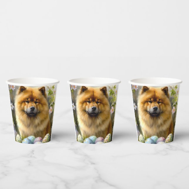 Chow Chow mit Ostereier Urlaub Pappbecher (Multi)