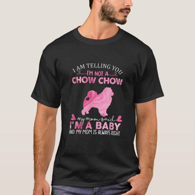 Chow Chow Mom Baby Funny Cute Dog Owner Pet Lover  T-Shirt (Vorderseite)