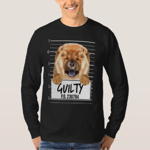 Chow Chow Mugshot Guilty Dog T-Shirt