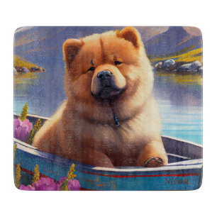 Chow Chow on a Paddle: Ein Landschaftliches Abente Schneidebrett