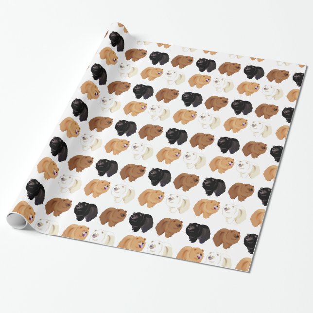 Chow-Chow-Packpapier Geschenkpapier (Ungerollt)