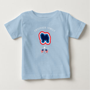 Chow Chow Patriotic Red White Blue 4. Juli Hund Baby T-shirt