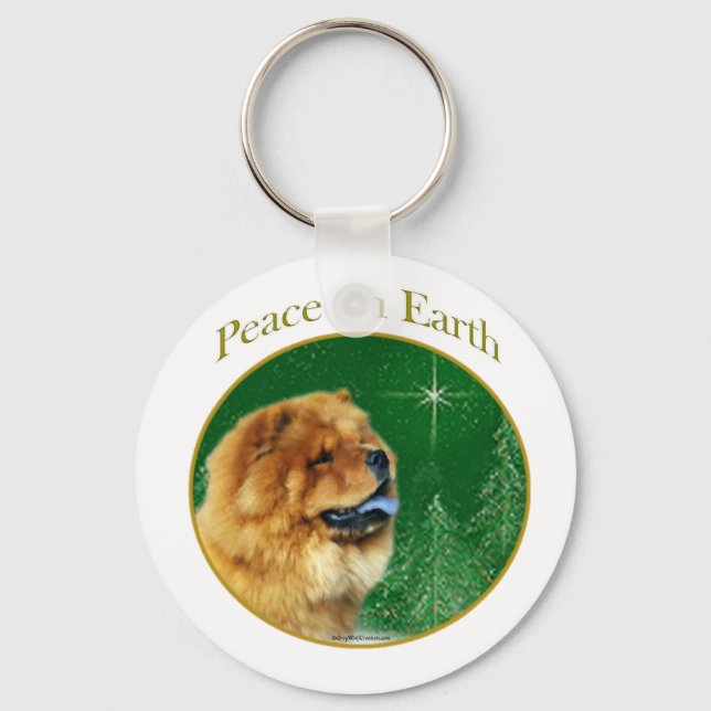 Chow Chow Peace Schlüsselanhänger (Vorderseite)