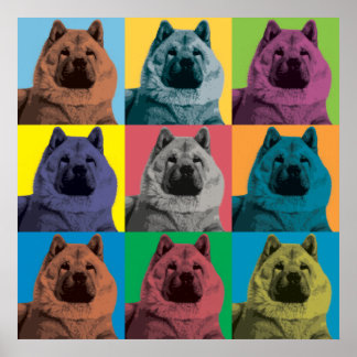 Chow Chow Pop-Art-Poster Poster