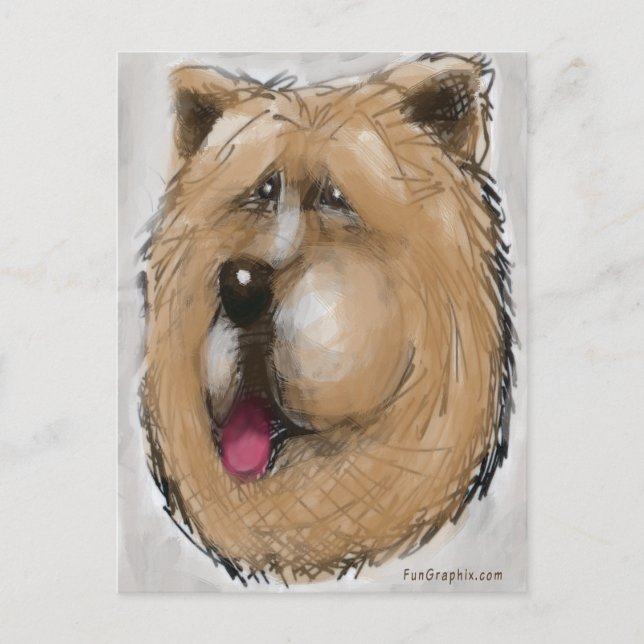 Chow Chow Postkarte (Vorderseite)