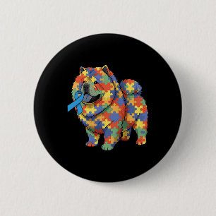 Chow Chow Puzzle Autismus-Bewusstsein Autistische Button