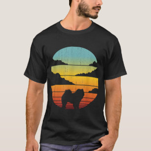 Chow Chow Retro Vintage 60er 70er Sonnenuntergang T-Shirt