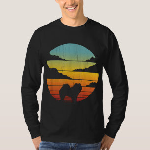 Chow Chow Retro Vintager 60er 70er Sunset Hund Lie T-Shirt