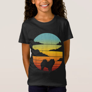 Chow Chow Retro Vintager 60er 70er Sunset Hund Lie T-Shirt