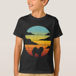 Chow Chow Retro Vintager 60er 70er Sunset Hund Lie T-Shirt