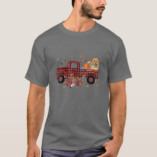 Chow Chow Riding LKW Pumpkin Herbst Leaves Fall T-Shirt