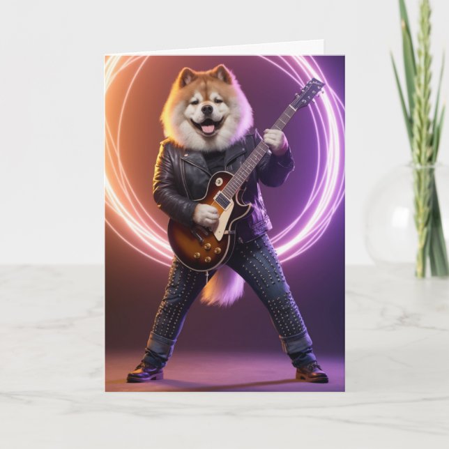 Chow Chow Rock Star Karte (Vorderseite)