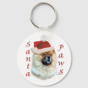 Chow Chow Santa Paws Schlüsselanhänger