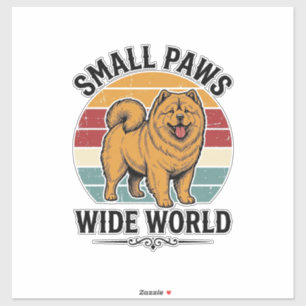 Chow Chow Shirt Kleine Pfoten Weite Welt Vintage H Aufkleber