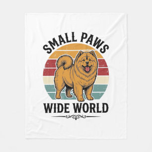 Chow Chow Shirt Kleine Pfoten Weite Welt Vintage H Fleecedecke
