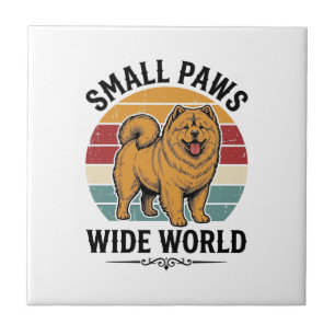 Chow Chow Shirt Kleine Pfoten Weite Welt Vintage H Fliese