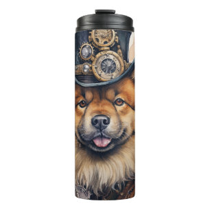 Chow Chow Steampunk-Hund Thermosbecher