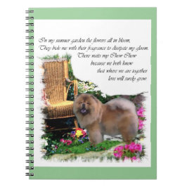 Chow Chow Summer Garden Notizblock