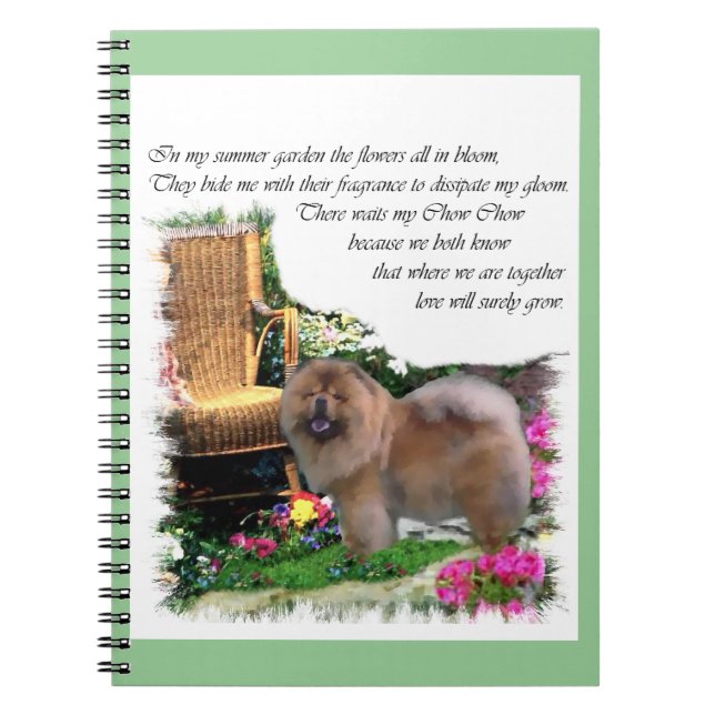 Chow Chow Summer Garden Notizblock (Vorderseite)