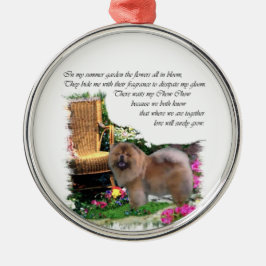 Chow Chow Summer Garden Ornament Aus Metall
