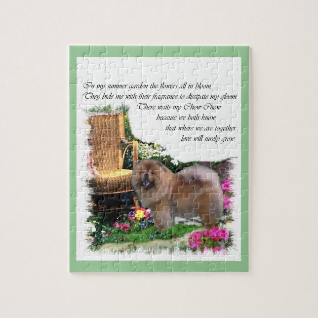 Chow Chow Summer Garden Puzzle (Vertikal)